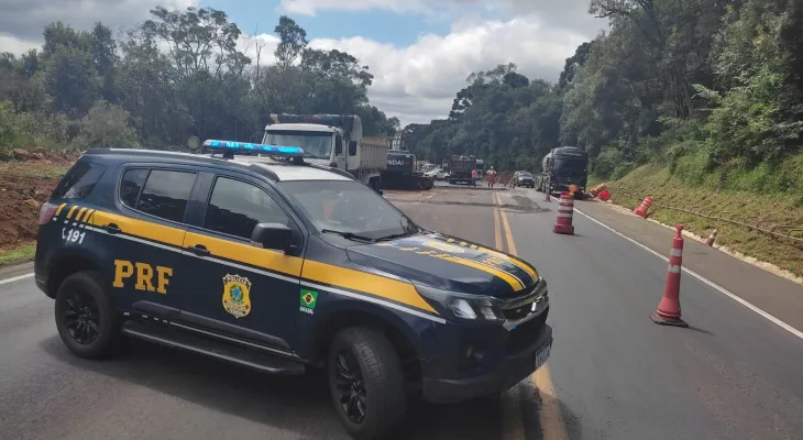 Obras na Serra da Esperança, na BR-277 exigem atenção e paciência dos motoristas