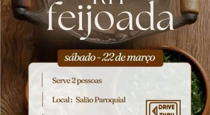 Paróquia São Joao Batista realiza tradicional feijoada neste sábado (22)