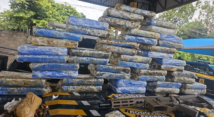 PRF apreende cocaína, armas e munições em Mandaguari