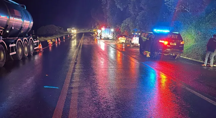 Grave acidente na BR-277 em Laranjeiras do Sul deixa seis vítimas