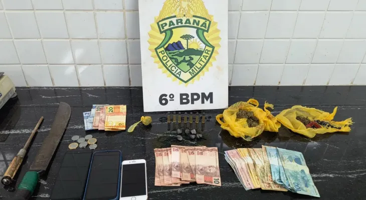 Polícia Militar prende três homens por tráfico de drogas em Cascavel 