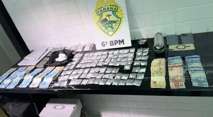 Ação conjunta resulta em prisões e apreensão de drogas no centro e Florais do Paraná