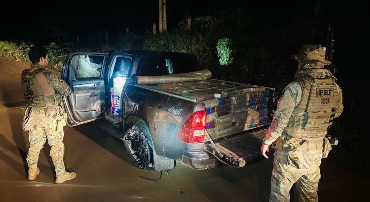 PRF apreende 1,4 tonelada de maconha em Lindoeste