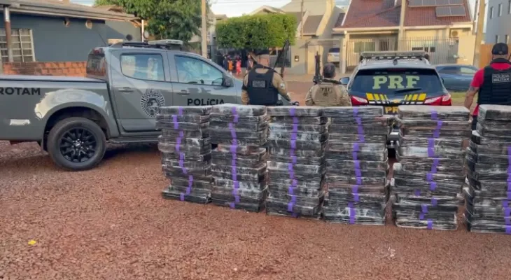 PRF e PM descobrem depósito de maconha em lava car