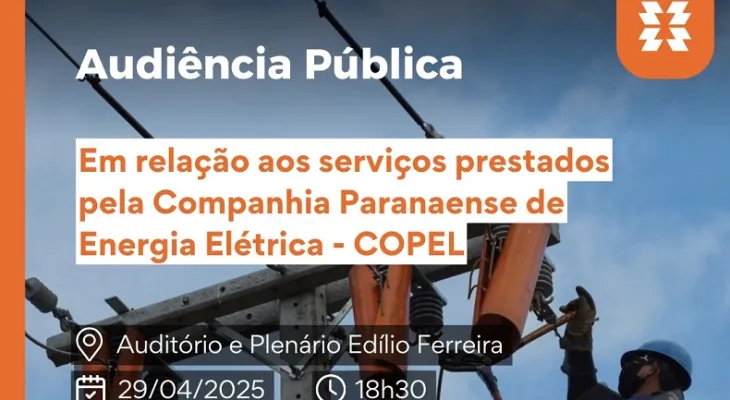 Câmara de Toledo convoca audiência pública para debater precariedade dos serviços da Copel