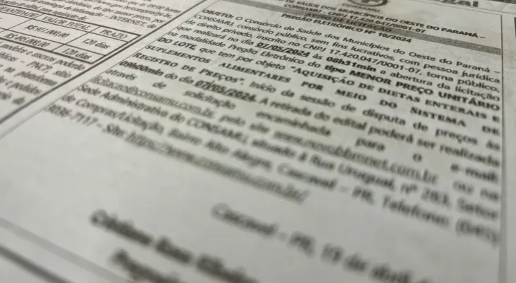 Municípios devem publicar extrato de editais em jornais de grande circulação, sejam eles impressos ou digitais