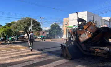 Pavimentação avança em Corbélia