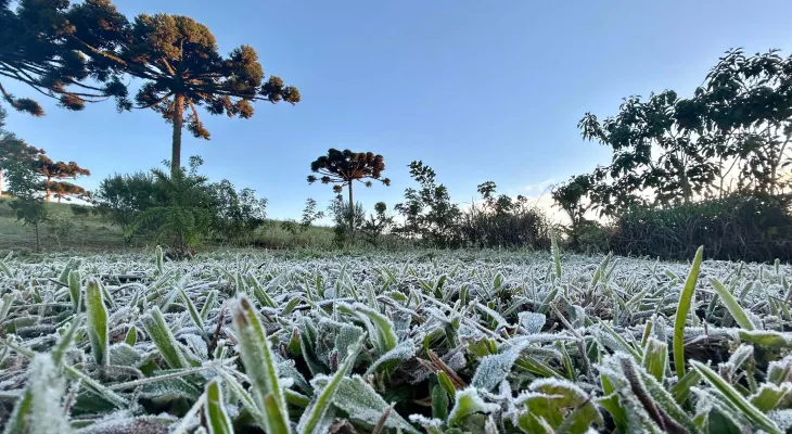 Inmet mantém alerta para queda de temperatura e prevê geadas no Sul e Sudeste