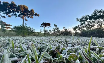 Inmet mantém alerta para queda de temperatura e prevê geadas no Sul e Sudeste