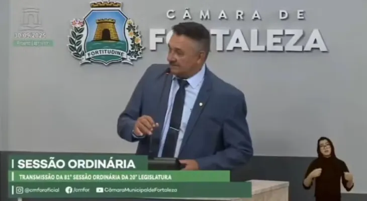 Gafe na Câmara de Fortaleza: vereadores fazem minuto de silêncio para comerciante que está vivo
