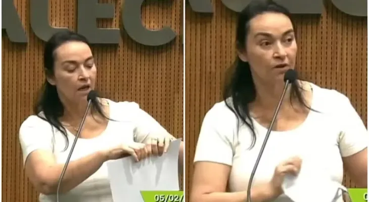 Deputada rasga pacto nacional contra feminicídio e gera reação na Assembleia do Ceará