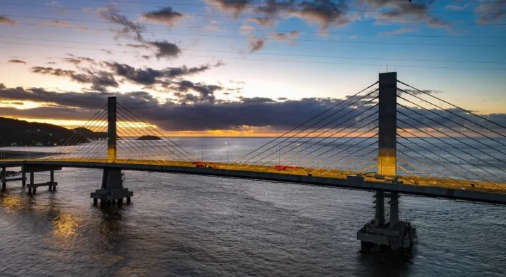 Ratinho Junior inaugura Ponte de Guaratuba; estrutura custou R$ 488 milhões e terá tráfego livre