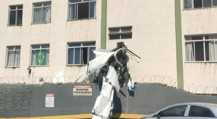 Queda de avião em prédio deixa dois mortos e três feridos graves em Belo Horizonte