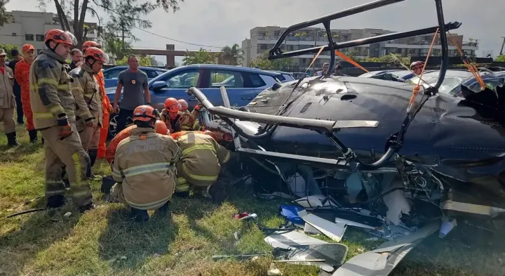 Anac investiga se helicóptero de acidente com 6 mortos no Rio era clandestino