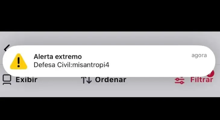 Misantropia: saiba o que significa a mensagem disparada em alerta falso da Defesa Civil