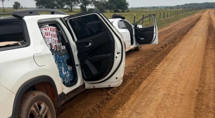 PM apreende 2 mil pacotes de cigarros contrabandeados na divisa entre Paraná e Mato Grosso do Sul