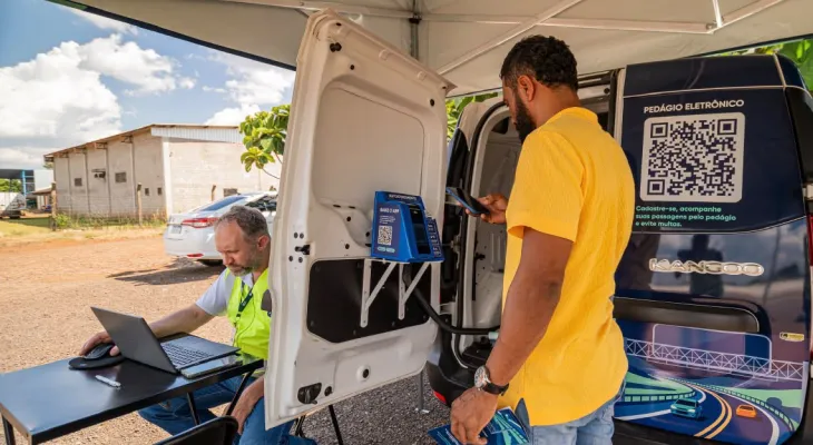 Unidades itinerantes do Pedágio Eletrônico passam por oito cidades do Oeste e Sudoeste nesta semana