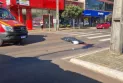 Acidente entre moto e ônibus deixa mulher morta no Centro de Cascavel